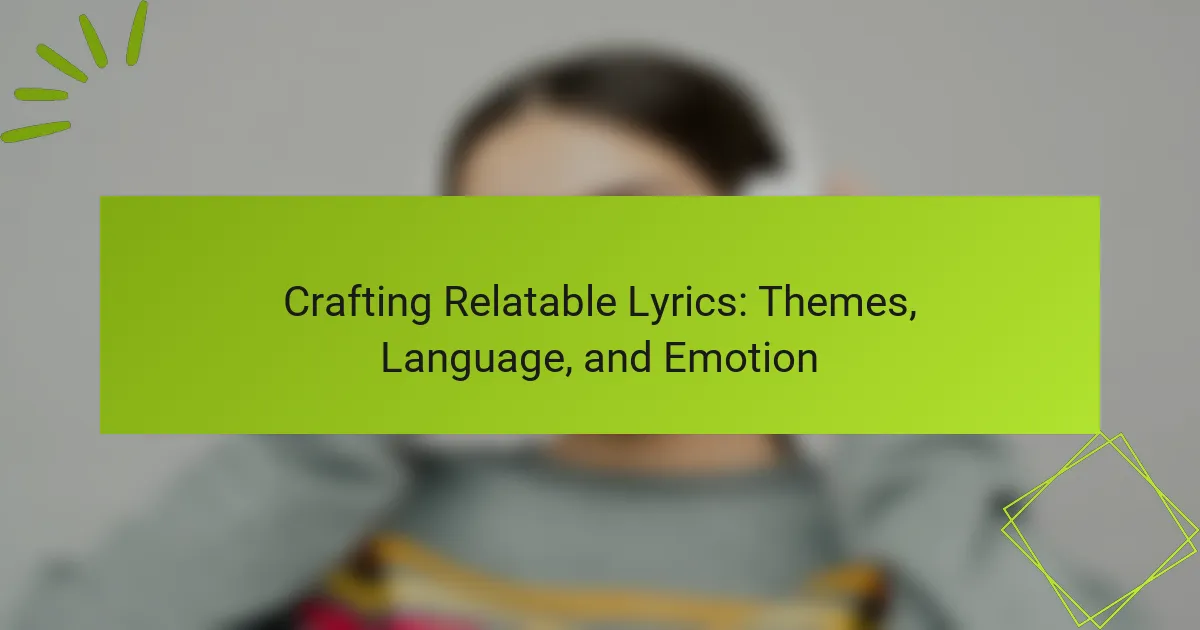 Crafting Relatable Lyrics: Themes, Language, and Emotion
