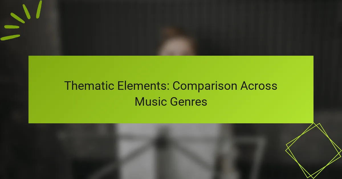 Thematic Elements: Comparison Across Music Genres
