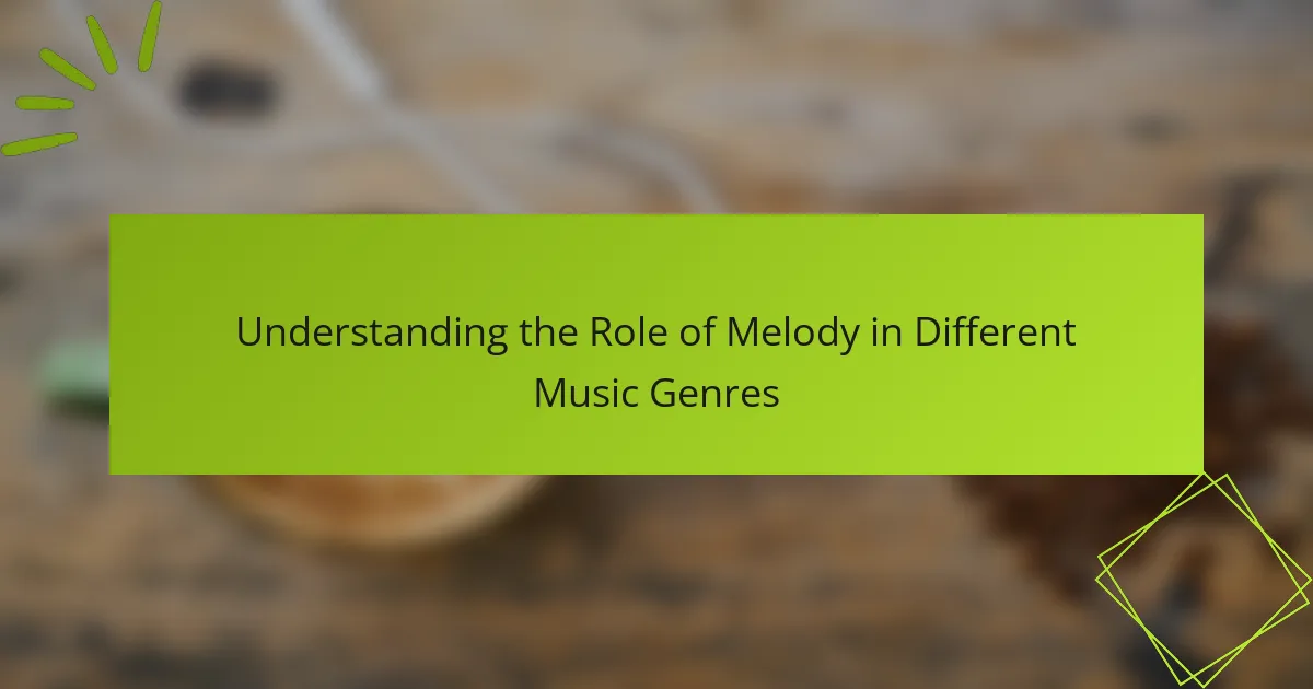 Understanding the Role of Melody in Different Music Genres