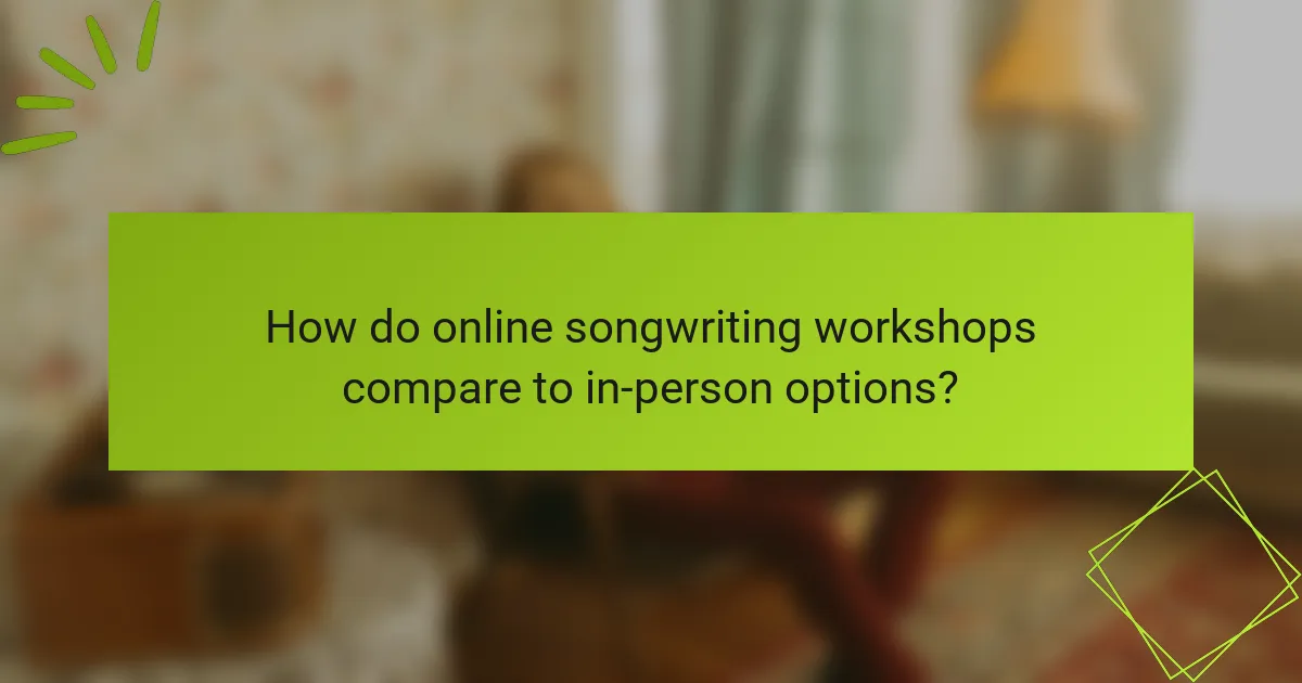 How do online songwriting workshops compare to in-person options?